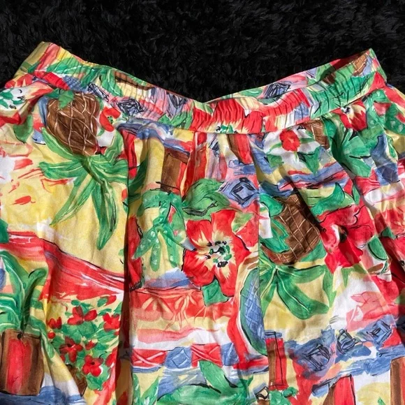 Vintage Floral Print Women's Skirt - Picture 2 of 3